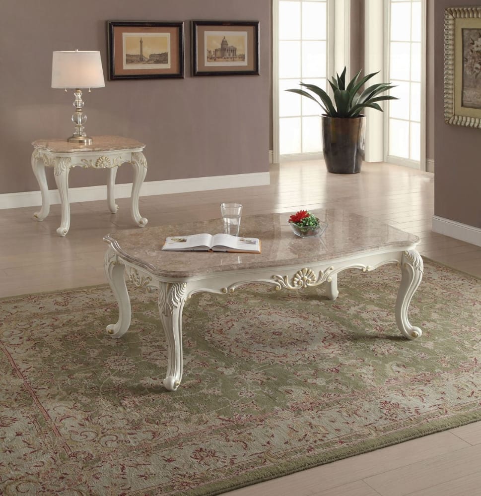 ACME Furniture - Chantelle Coffee Table w/Marble Top - 83540 view 3