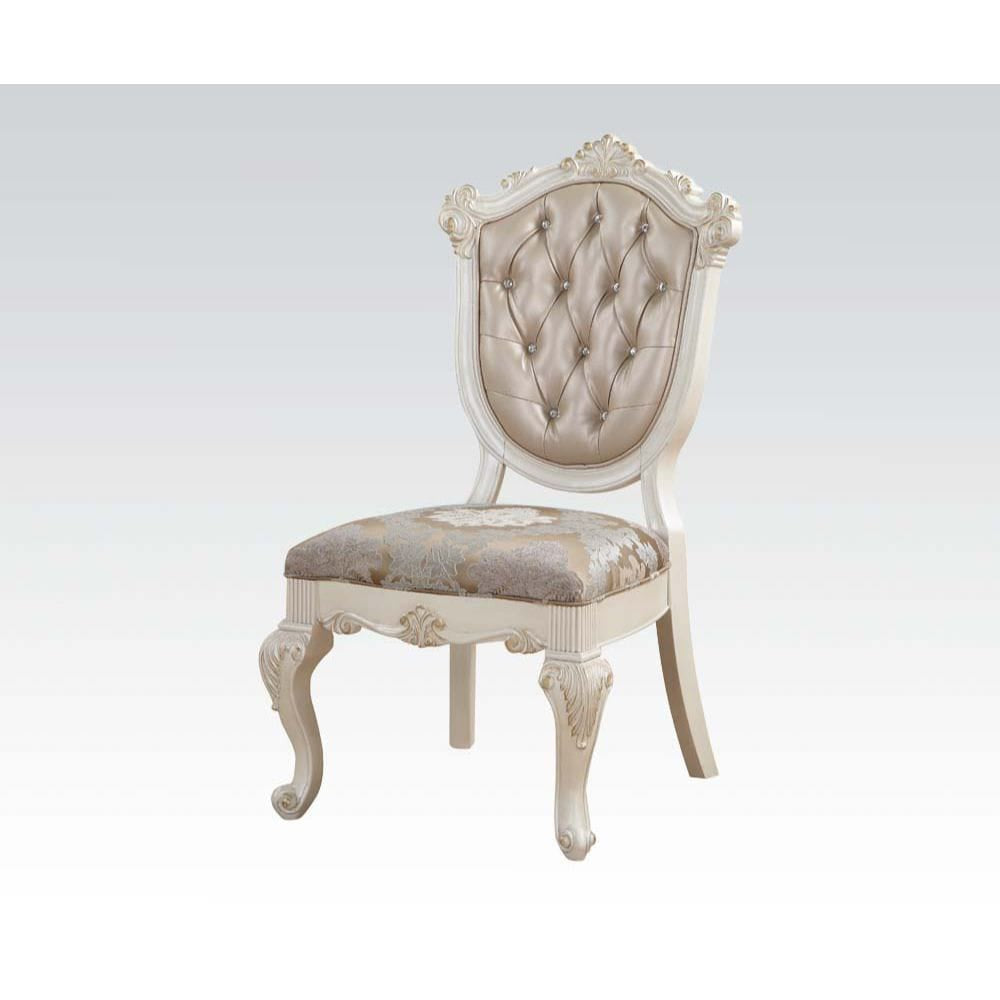 ACME Furniture - Chantelle - Side Chair (Set of 2) - Rose Gold Synthetic Leather & Pearl Beige - DN63542 view 1