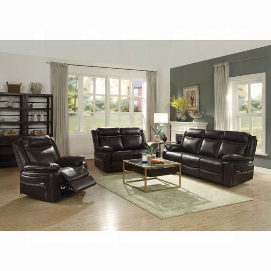 ACME Furniture - Corra Motion Loveseat - Espresso Synthetic Leather - 52051 veiw 2
