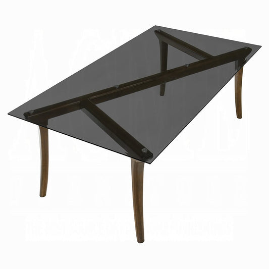 ACME Furniture - Danzel - Dining Table w/Glasss Top - GlassTop & Vintage Oak - DN06150 view 2