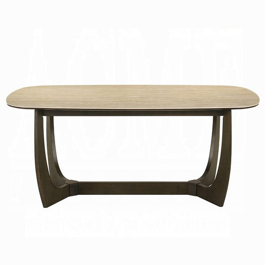 ACME Furniture - Davita - Dining Table w/Ceramic Top - Ceramic & Walnut - DN04495 view 2