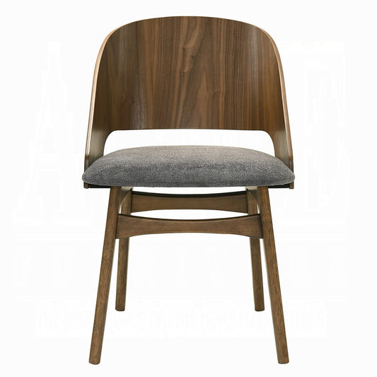 ACME Furniture - Delmon - Side Chair (Set of 2) - Fabric & Dark Walnut - DN06271 view 2