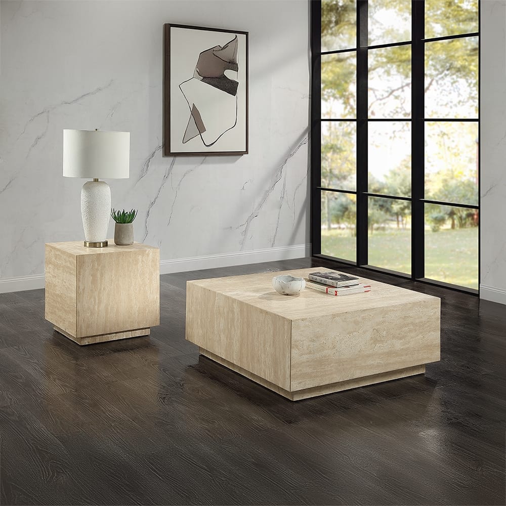ACME Furniture - Deon Coffee Table - Beige Travertine - LV04245 view 5