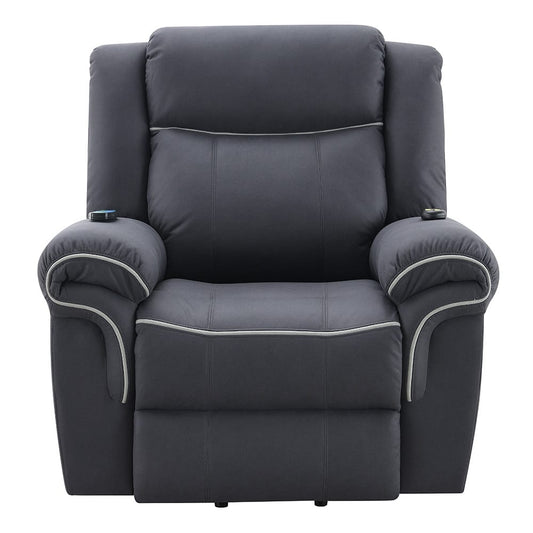 ACME Furniture - Domana - Power Recliner w/Lift & Heating & Massage - Dark Blue Polished Microfiber - LV04274A view 2