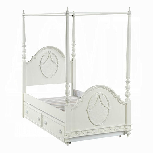 ACME Furniture - Dorothy Twin Bed (Wooden Poster) - Ivory Finish - BD02261T veiw 2