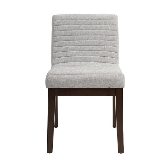 ACME Furniture - Edwyn Side Chair (Set of 2) - Gray Fabric & Brown Finish - DN03931 view 2