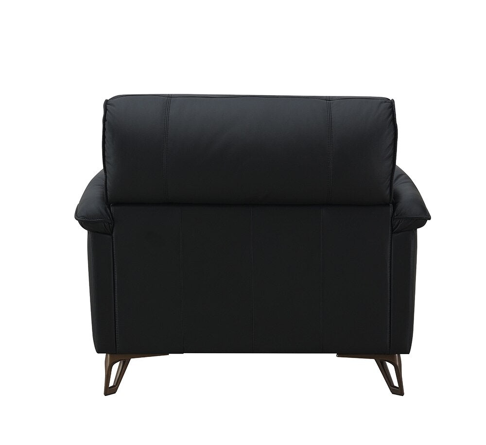 ACME Furniture - Eilene Chair - Black Top Grain Leather - LV03702 veiw 4