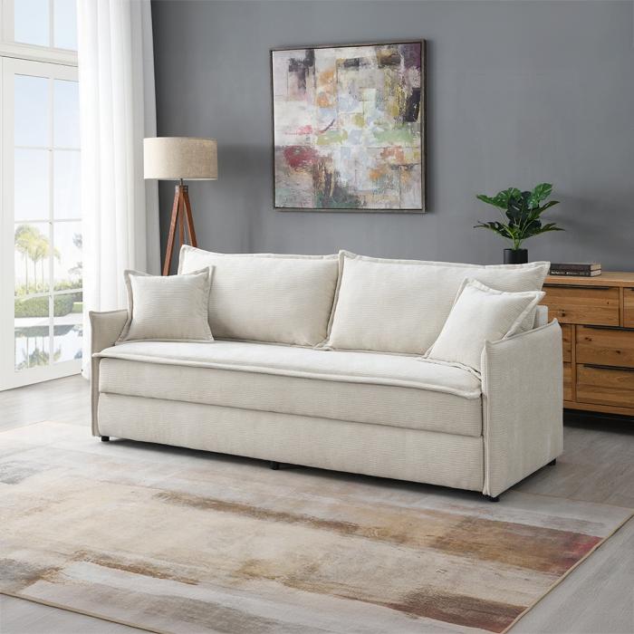 ACME Furniture - Elisea Sofa w/Sleeper - Beige Fabirc - LV03810 veiw 5