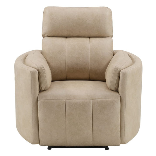 ACME Furniture - Elison - Motion Glider Recliner w/Swivel - Dark Beige Polish Microfiber - LV05402 view 2