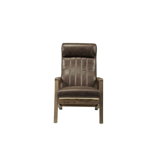 ACME Furniture - Emint - Accent Chair - Distress Chocolate Top Grain Leather - 59534 view 2