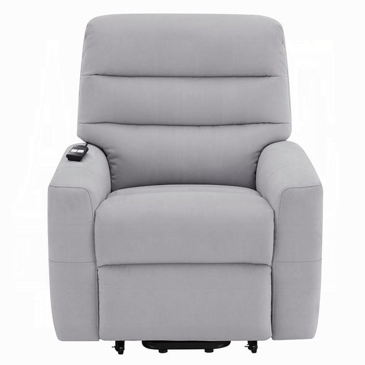ACME Furniture - Freddie - Power Motion Recliner w/Lift - Gray Leather Aire - LV02628 view 2
