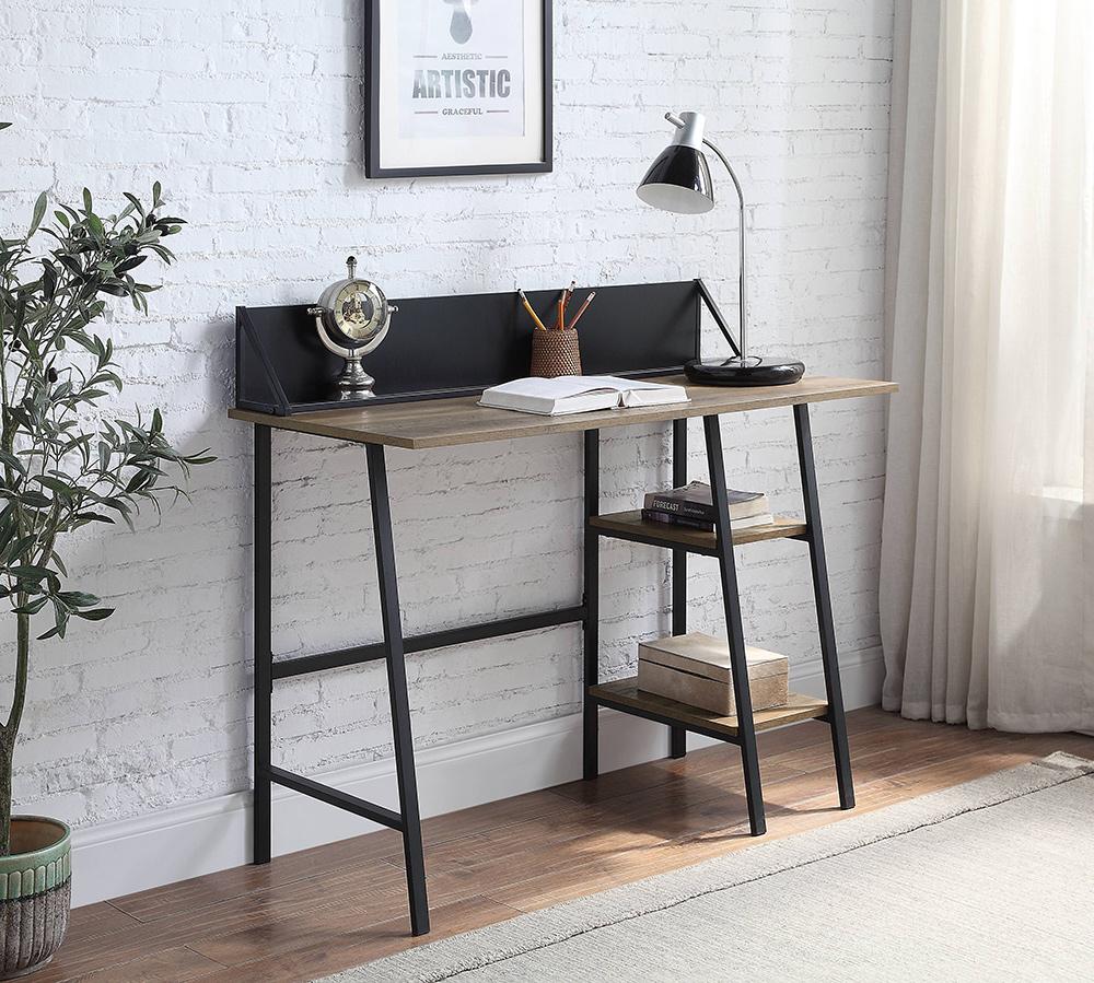 ACME Furniture - Garima Writing Desk - Rustic Oak & Black Finish - OF00321 view 4