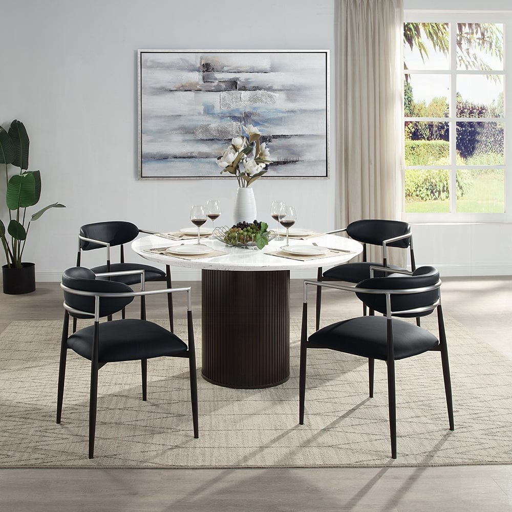 ACME Furniture - Gavan Arm Chair (Set of 2) - Black Synthetic Leather - DN03467 view 7