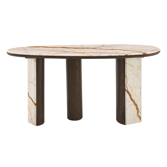 ACME Furniture - Haidar - Console Table W/Marble Top - Natural Marble & Brown - AC04567 view 2
