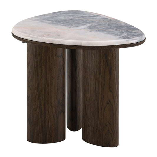 ACME Furniture - Hanale - End Table w/Natural Marble - Natural Marble & Brown - LV04576 view 2