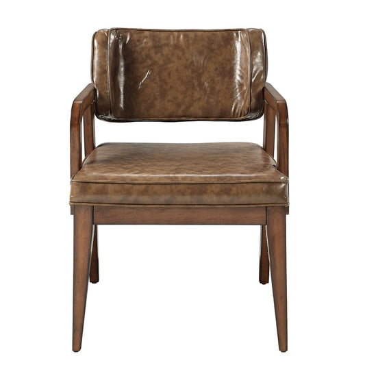 ACME Furniture - Harvey - Arm Chair (Set of 2) - Synthetic Leather & Brown - DN06136 view 2