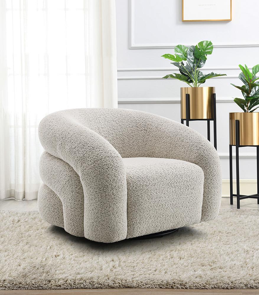 ACME Furniture - Irma Chair w/Swivel - Gray Boucle - LV02569 veiw 1