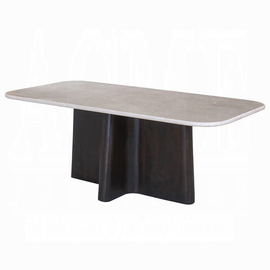 ACME Furniture - Jacory - Dining Table w/Bottocino Marble Top - Bottocino Marble Top & Espresso - DN04775 view 2