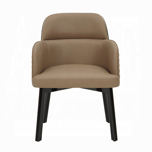 ACME Furniture - Jamonica - Arm Chair - Brown & Beige Synthetic Leather & Gold - DN60022 view 2