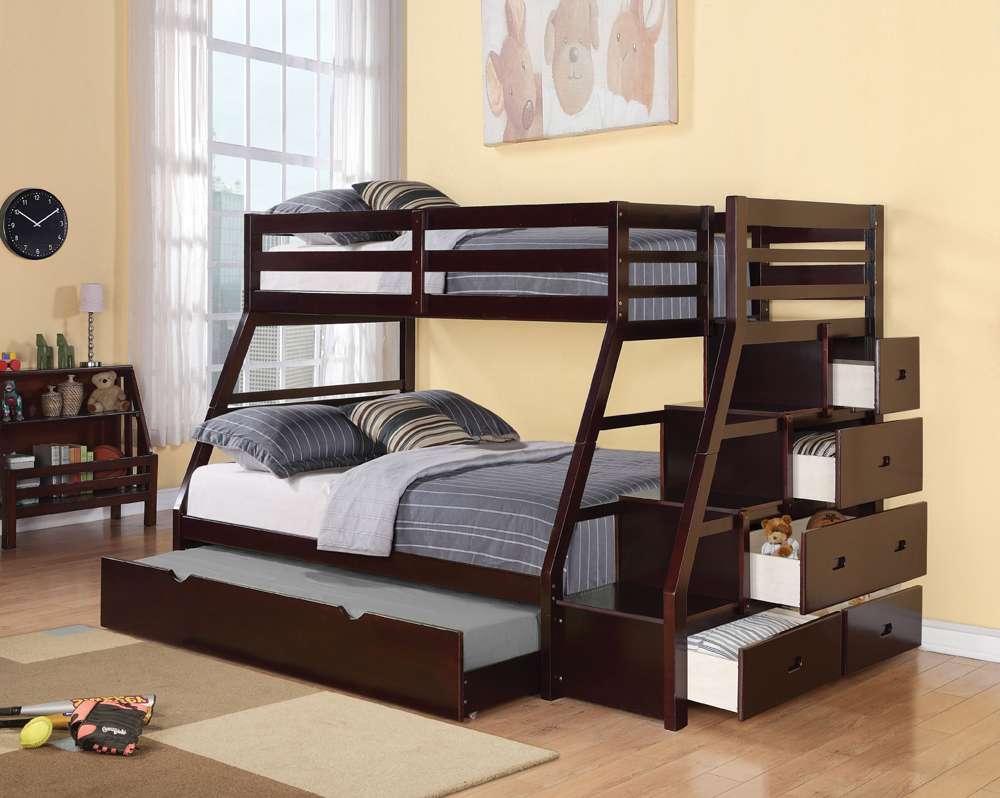 ACME Furniture - Jason Twin/Full Bunk Bed w/Storage Ladder & Trundle - 37015 view 7