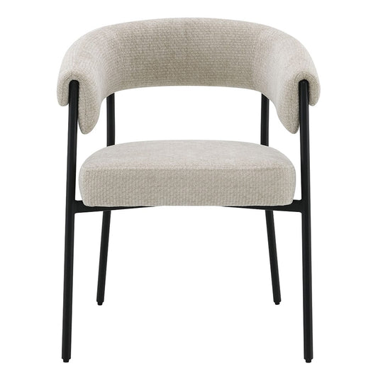 ACME Furniture - Jirina - Arm Chair (Set of 2) - Beige Chenille & Black - DN03676 view 2