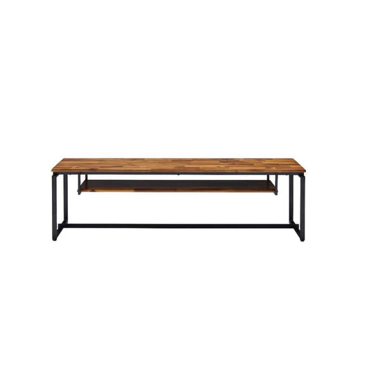 ACME Furniture - Jurgen - TV Stand - Oak & Black Metal - 91375 view 2