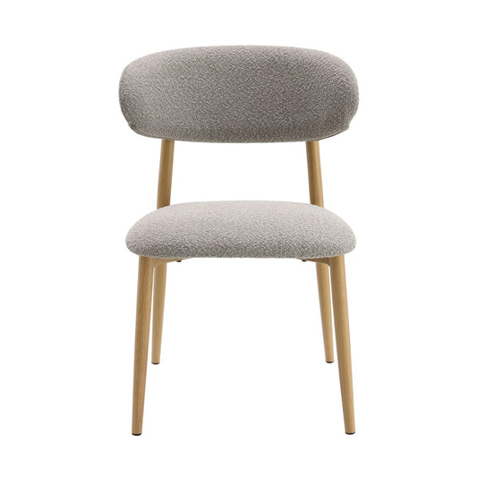 ACME Furniture - Kacey - Side Chair (Set of 2) - Gray Boucle & Natural - DN03716A view 2