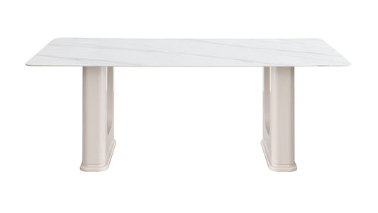 ACME Furniture - Kalam Dining Table - Ceramic Top & Beige Finish - DN02705 veiw 2