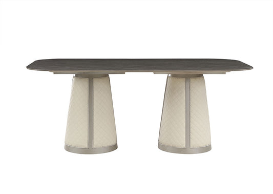 ACME Furniture - Kasa Dining Table - Sintered Stone Top & Champagne Finish - DN02011 veiw 2
