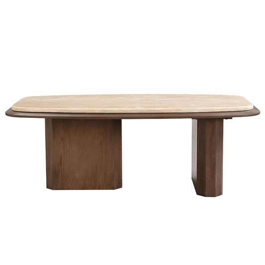 ACME Furniture - Kasha - Coffee Table - Travertine Top & Walnut - LV03325 view 2