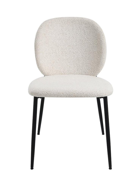 ACME Furniture - Klaus Side Chair (Set of 2) - White Fabric & Black Finish - DN03046 view 2