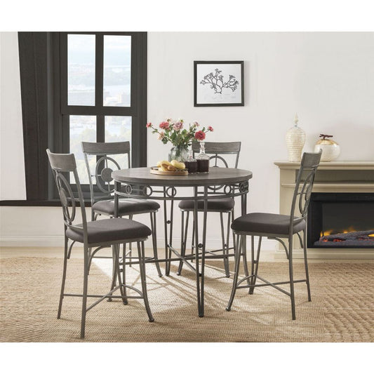 ACME Furniture - Landis - Counter Height Table - Oak & Gunmetal - 73180 view 2