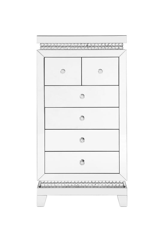 ACME Furniture - Lotus - Cabinet - Mirrored, Faux Ice Cube Crystals - 97809 view 2