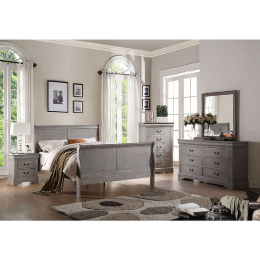 ACME Furniture - Louis Philippe III - Queen Bed - Antique Gray - 25500Q view 2