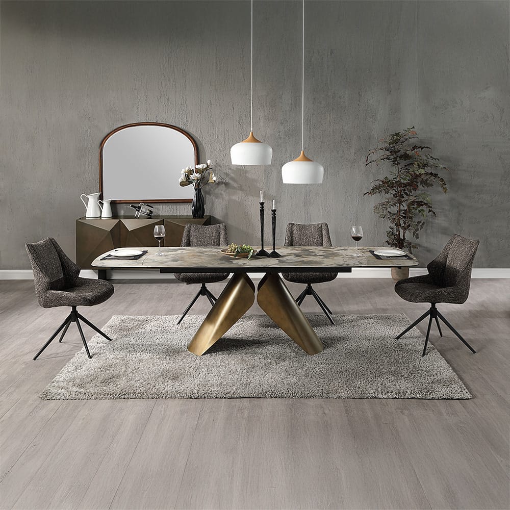 ACME Furniture - Malika - Dining Table - Ceramic Top & Copper Cross Brushed - DN03595 view 7