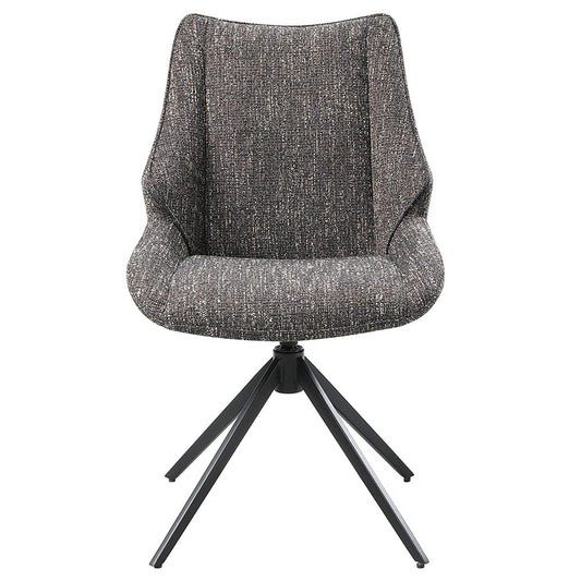 ACME Furniture - Malika - Side Chair wSwivel (Set of 2) - Brown Chenille - DN03596 view 2