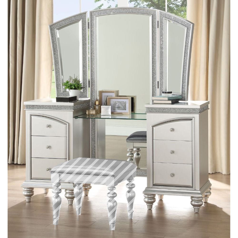 ACME Furniture - Maverick - Vanity Desk - Platinum - 91800 view 1
