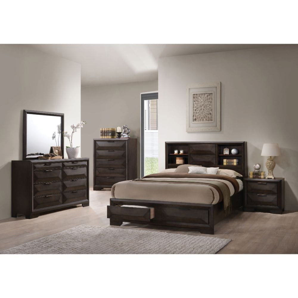 ACME Furniture - Merveille - Eastern King Bed w/Storage - Espresso - 22867EK view 6