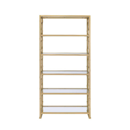 ACME Furniture - Milavera - Bookshelf - Gold & Clear Glass - 92470 view 2