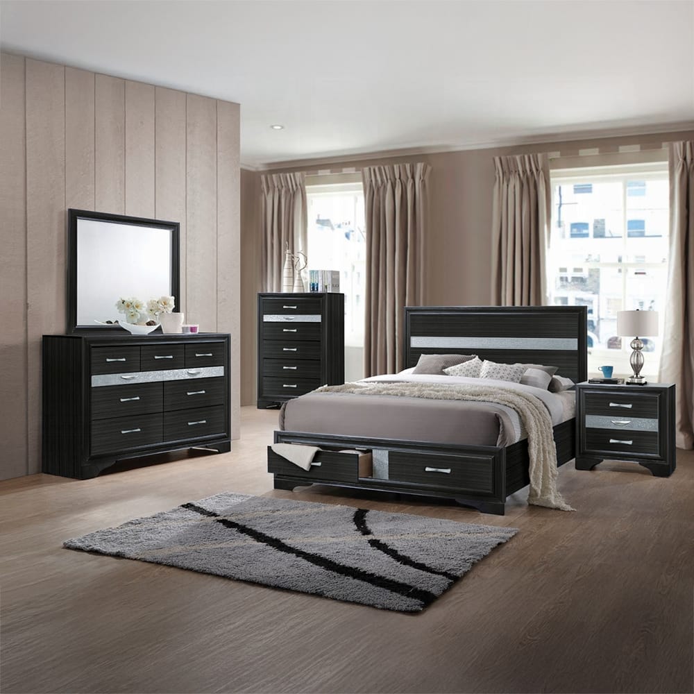 ACME Furniture - Naima Queen Bed w/Storage - 25900Q view 7