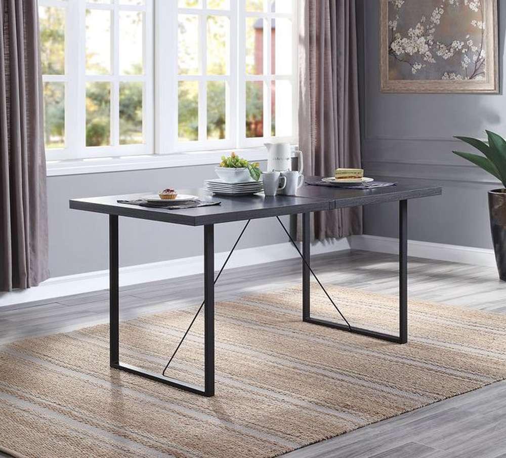 ACME Furniture - Nakula Dining Table - Gray Oak & Black - DN00447 veiw 4