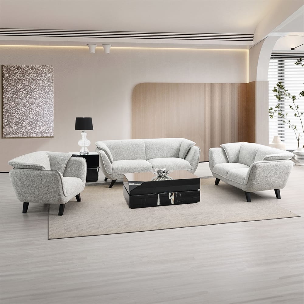 ACME Furniture - Nayeli Sofa - Light Gray Boucle - LV04200 view 7