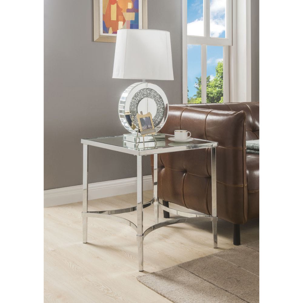 ACME Furniture - Petunia - End Table - Chrome & Mirror - 80192 view 4