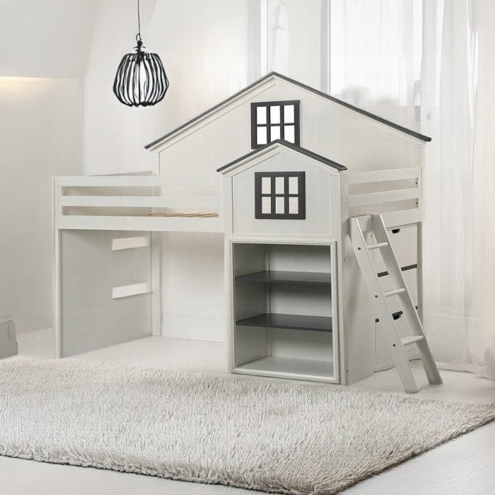 ACME Furniture - Ratana Loft Bed - White & Gray Finish - BD02052 view 2