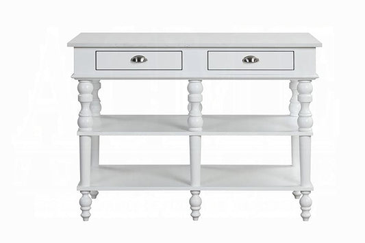 ACME Furniture - Rorratt Kitchen Island - Marble Top & White - AC00186 view 2