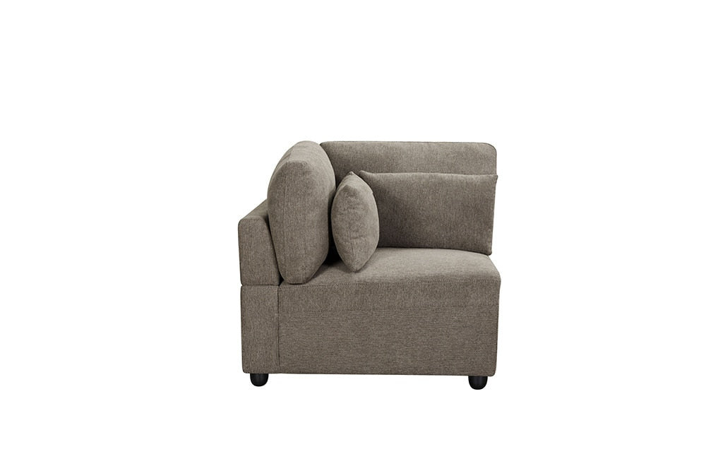 ACME Furniture - Rylie Modular - RF Chair w/2 Pillows - Brown Linen - LV03151 veiw 4