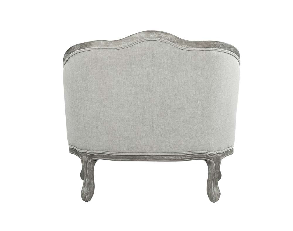 ACME Furniture - Samael Chair w/Pillow - Gray Linen & Gray Oak - LV01163 veiw 5