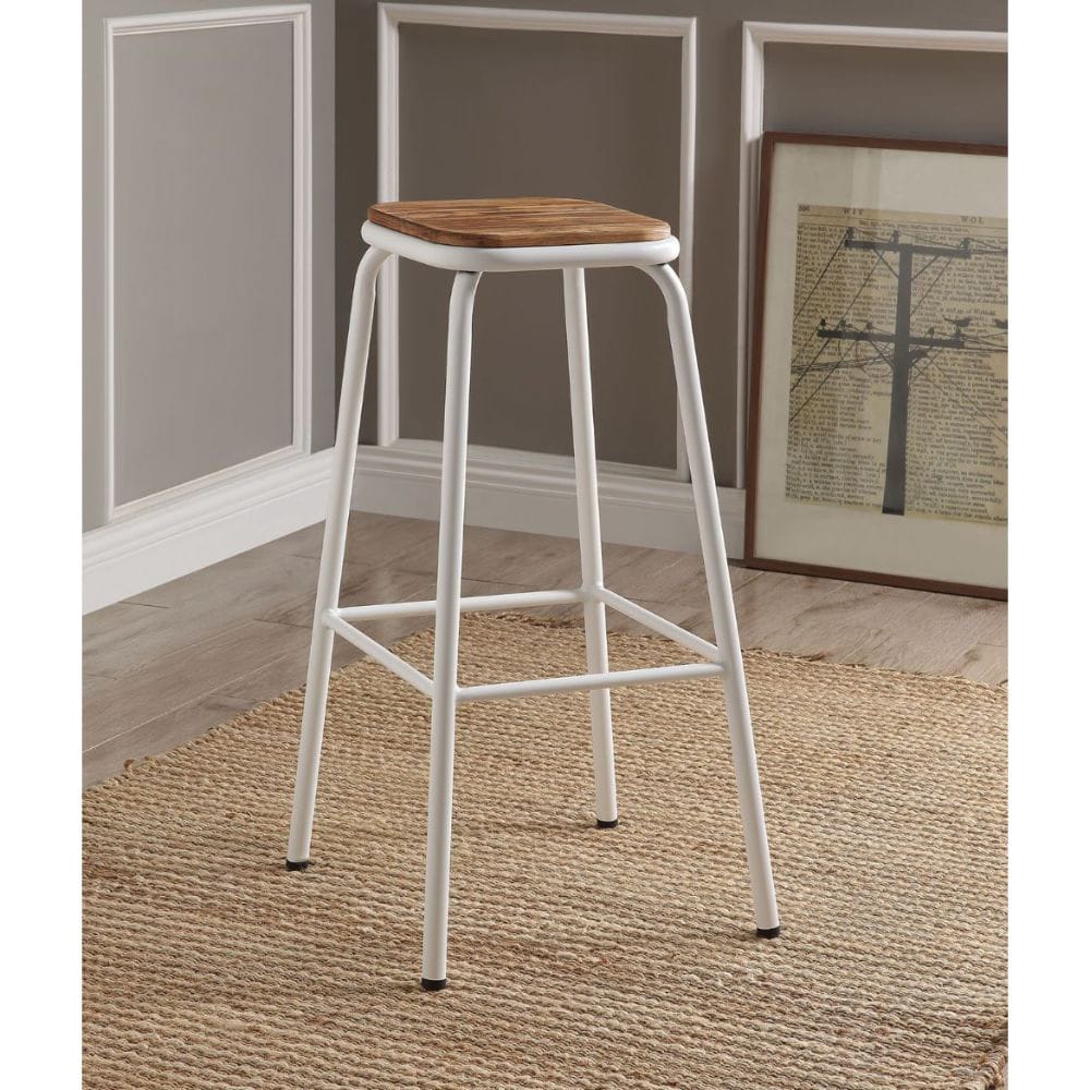 ACME Furniture - Scarus - Bar Stool (Set of 2) - Natural & White - 72386 view 1