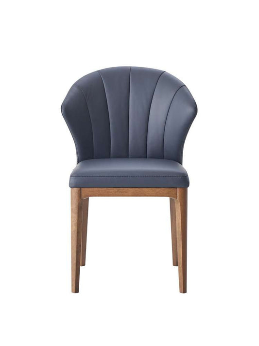 ACME Furniture - Seraphyne Side Chair (Set of 2) - Slate Leather & Walnut - DN02402 veiw 3