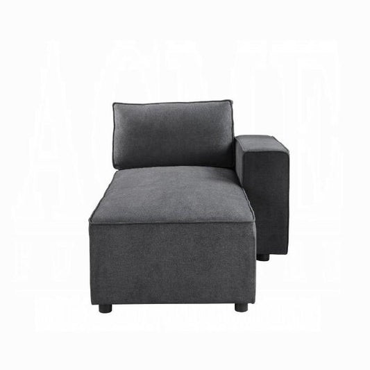 ACME Furniture - Silvester Modular - Chaise w/2 Pillows - Gray Fabric - 56875 veiw 2